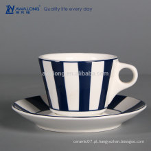 Xícara de café barato de porcelana feito por atacado chá da porcelana do chá xícara de chá de cerâmica e Sausers